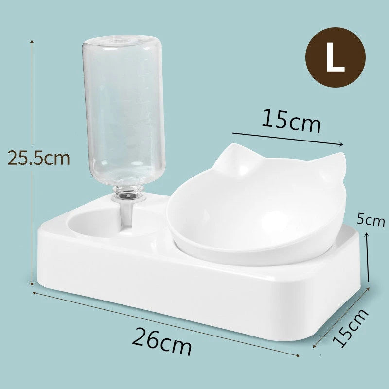 Tilted Pet Water and Food Bowl