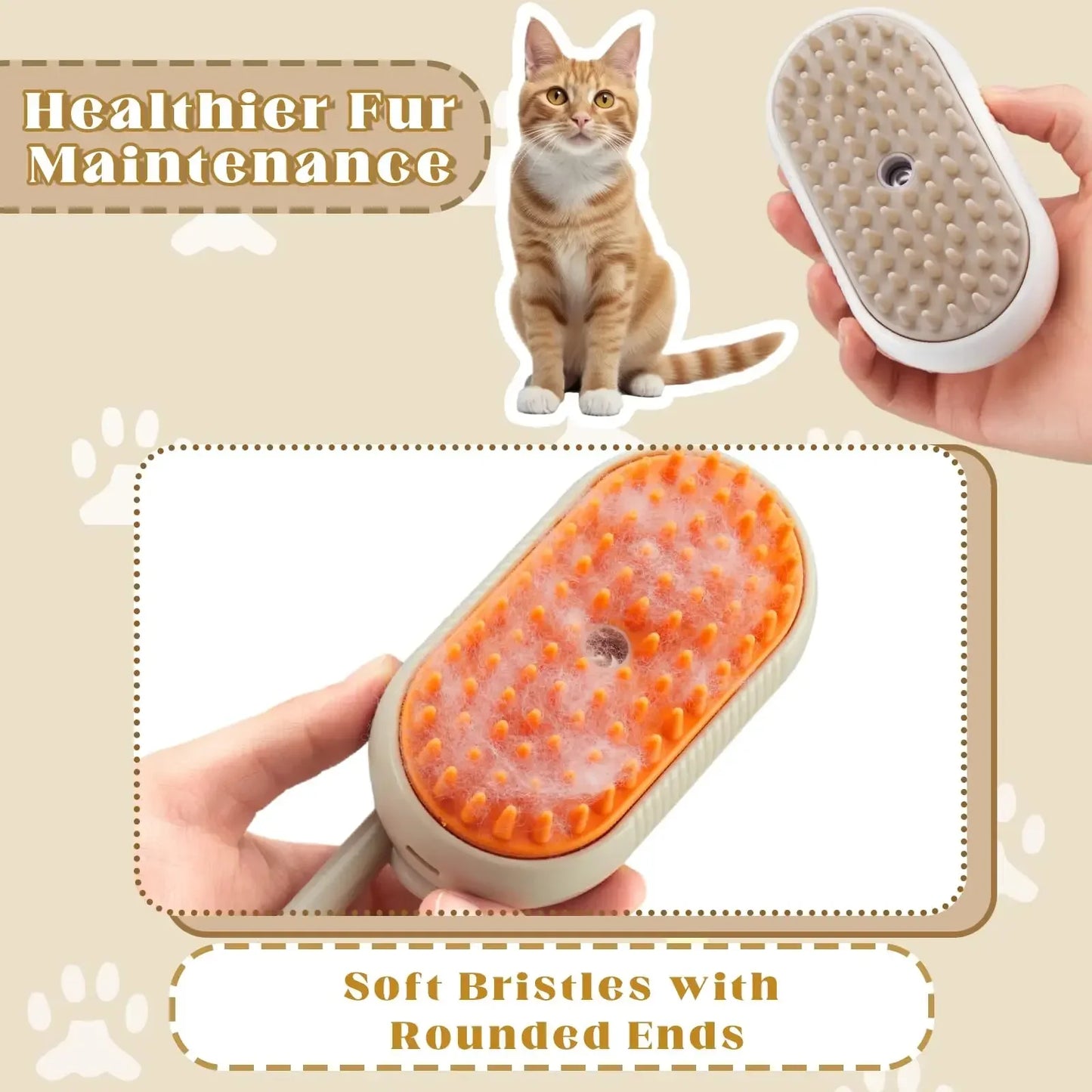 3-in-1 Electric Pet Grooming Brush