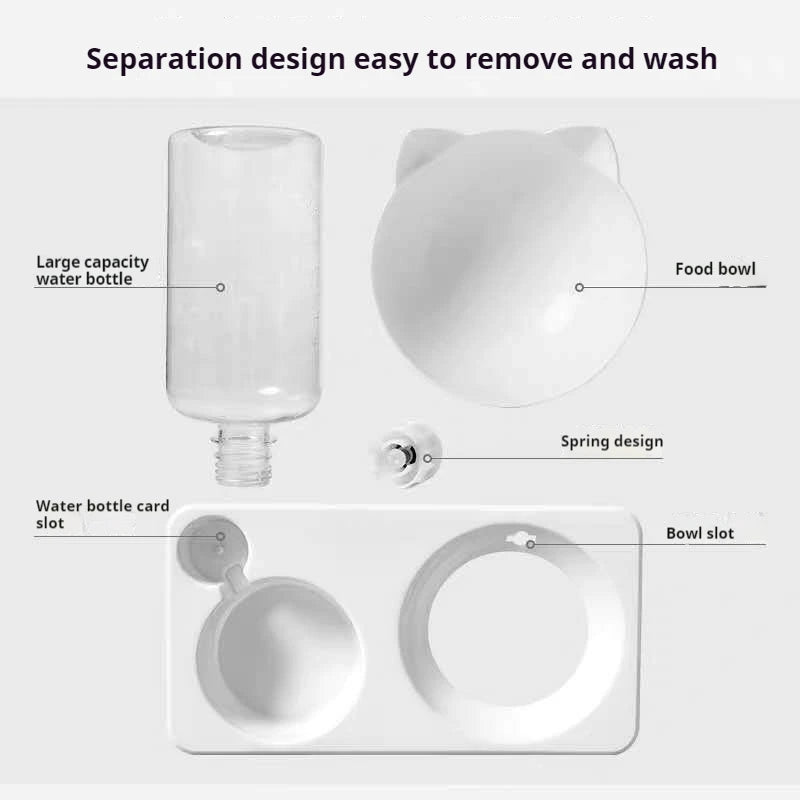 Tilted Pet Water and Food Bowl