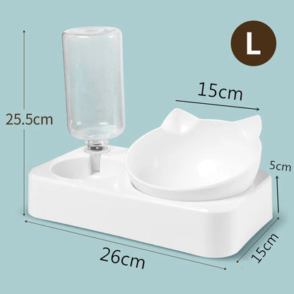 Tilted Pet Water and Food Bowl